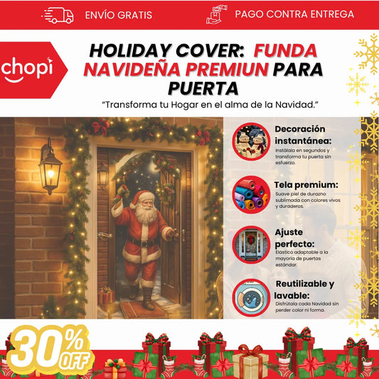 Holiday Cover: Funda Navideña Premiun para puerta