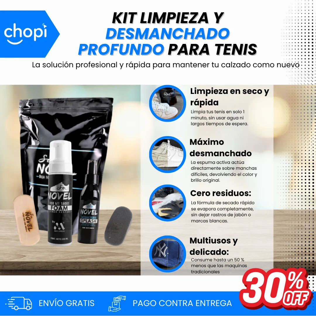 Kit limpieza tenis con antibacterial