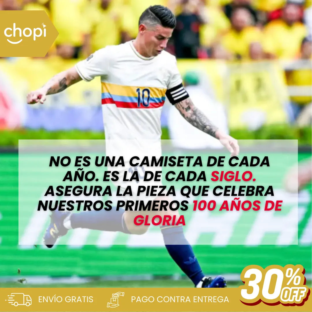 010| CAMISETA PREMIUM  COLOMBIA CENTENARIO (Versión Clásica)